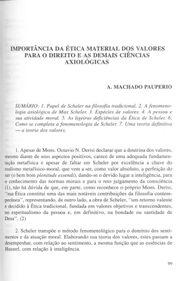 import&acirc;ncia da &eacute;tica material dos valores para o direito e as