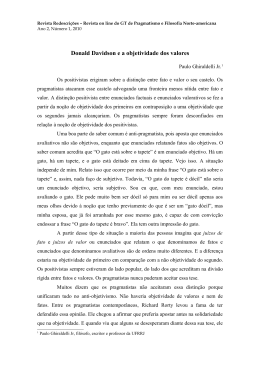 Donald Davidson e a objetividade dos valores
