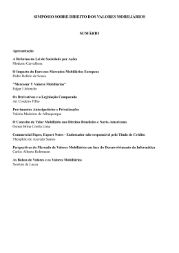simpósio sobre direito dos valores mobiliários