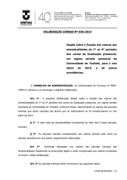 Deliberação Consad Nº 039/2014 Deliberações Dispõe