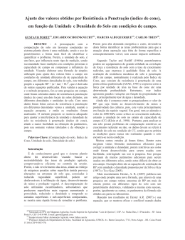 Ajuste dos valores obtidos por Resist&ecirc;ncia a Penetra&ccedil;&atilde;o