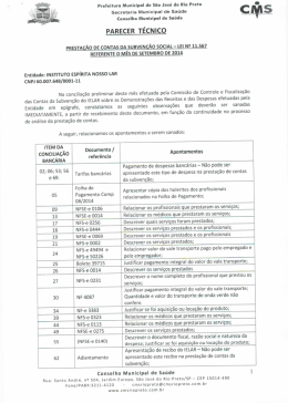 Parecer técnico – subvenção Ielar 09-2014
