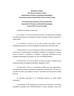 Minist&eacute;rio da Sa&uacute;de Secretaria de Aten&ccedil;&atilde;o &agrave; Sa&uacute;de Departamento
