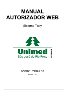 Manual Autorizador WEB versão 1.9