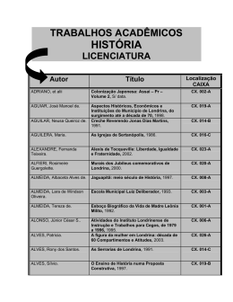 TRABALHOS ACADMICOS LICENCIATURA - HISTRIA