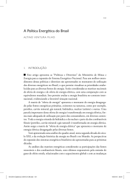 8- A Pol&iacute;tica Energ&eacute;tica do Brasil