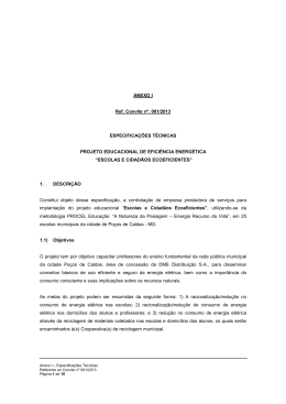 (ANEXO I - Especifica&ccedil;&otilde;es)