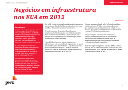 Negócios em infraestrutura nos EUA em 2012