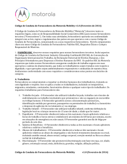 Page 1 C&oacute;digo de Conduta de Fornecedores da Motorola Mobility