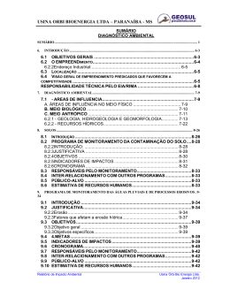 USINA ORBI BIOENERGIA LTDA &ndash; PARANA&Iacute;BA - MS