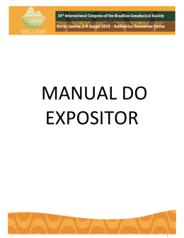 MANUAL DO EXPOSITOR - Sociedade Brasileira de Geofísica