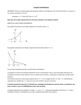 FUN&Ccedil;&Atilde;O EXPONENCIAL