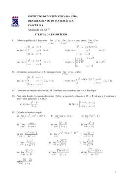1 1A LISTA DE EXERC&Iacute;CIOS &minus; + = , 2 ,13 )( b) x x xf e 1 253