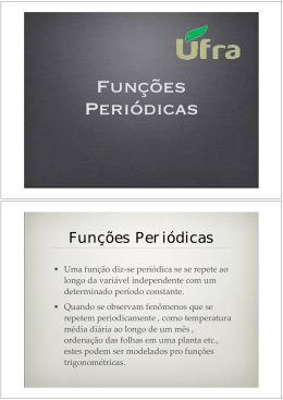 Fun&ccedil;&otilde;es Trigonom&eacute;tricas