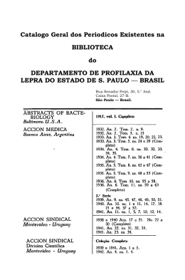 Catalogo Geral dos Periodicos Existentes na BIBLIOTECA do