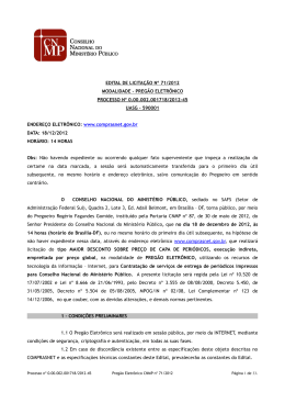 Edital de Licitação - Conselho Nacional do Ministério Público