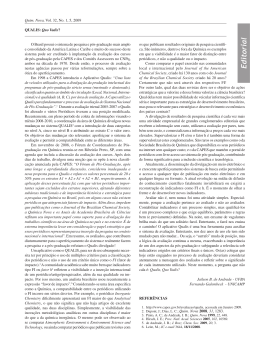 Editorial - Química Nova - Sociedade Brasileira de Química