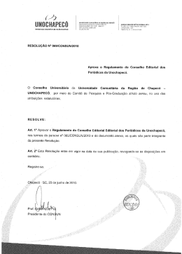 RESOLU&Ccedil;&Atilde;O N&deg; ossrcoNsuNrzmo