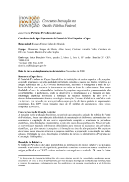 Portal de Peri&oacute;dicos da Capes Coordena&ccedil;&atilde;o de Aperfei&ccedil;oamento