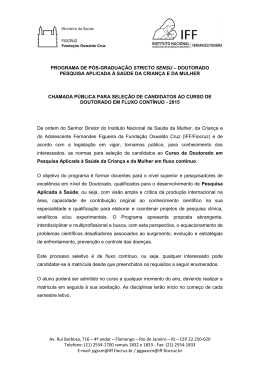 Acesse aqui a Chamada P&uacute;blica para o doutorado em