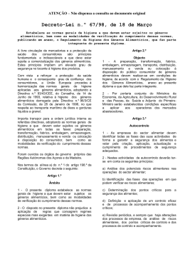 Decreto Lei n.º 67/98 - Direcção Regional de Agricultura e Pescas