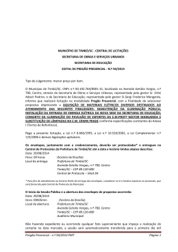 Edital Preg&atilde;o Presencial n.&ordm; 94 2014 PMT