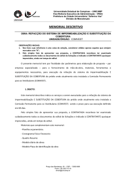Memorial Descritivo - Funcamp