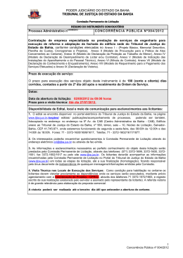 edital de licita&ccedil;&atilde;o - Tribunal de Justi&ccedil;a do Estado da Bahia