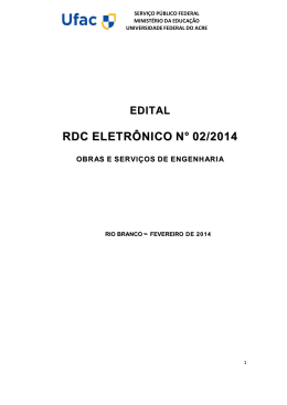 RDC n&ordm; 02/2014 - Universidade Federal do Acre
