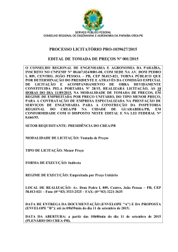 edital de tomada de pre&ccedil;os 001/2015 - CREA
