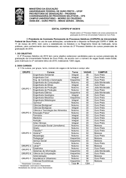 Edital do Vestibular