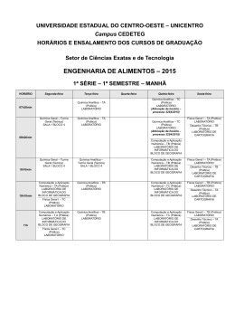 engenharia de alimentos - Universidade Estadual do Centro