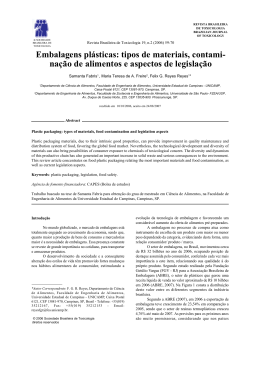 Embalagens pl&aacute;sticas: tipos de materiais, contami