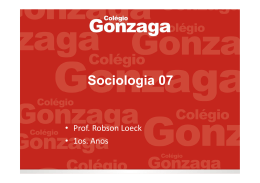 Sociologia 07 - Colégio Gonzaga