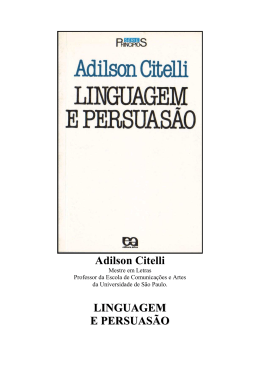 Adilson Citelli - LINGUAGEM E PERSUASÃO