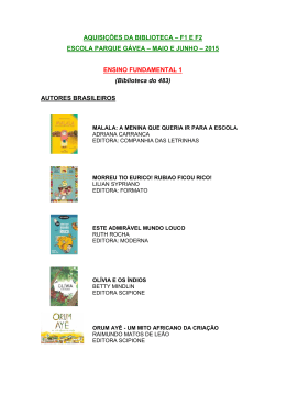 AQUISI&Ccedil;&Otilde;ES DA BIBLIOTECA &ndash; F1 E F2