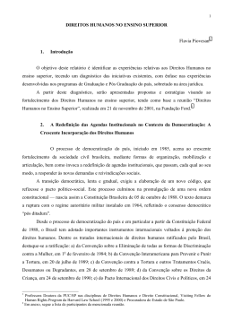 DIREITOS HUMANOS NO ENSINO SUPERIOR
