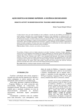 a&ccedil;&atilde;o did&aacute;tica no ensino superior