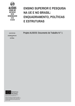 ENSINO SUPERIOR E PESQUISA NA UE E NO BRASIL