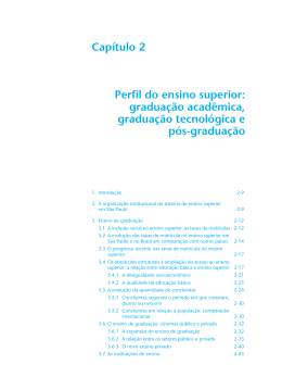 Capítulo 2 Perfil do ensino superior: graduação acadêmica