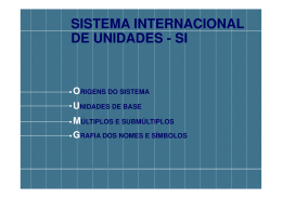 SISTEMA INTERNACIONAL DE UNIDADES
