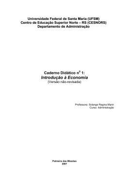 Introdu&ccedil;&atilde;o &agrave; Economia