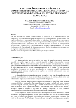 A Satisfa&ccedil;&atilde;o dos Funcion&aacute;rios e a Competitividade