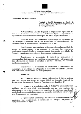 Portaria 017/2015 - Crea-TO