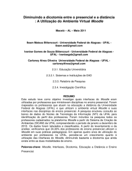 A Utilização do Ambiente Virtual Moodle