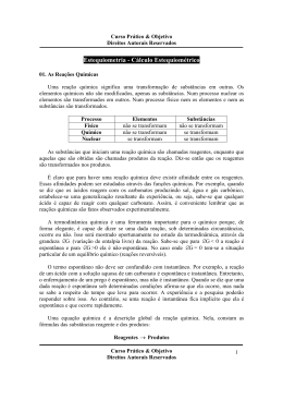 Estequiometria - C&aacute;lculo Estequiom&eacute;trico