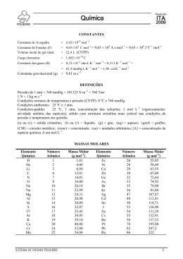 1 CONSTANTES = 9,65 &times; 104 A s mol&ndash;1 = 9,65 &times; 104 JV&ndash;1 mol&ndash;1