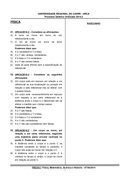 Provas: F&iacute;sica, Matem&aacute;tica, Qu&iacute;mica e Hist&oacute;ria - cev