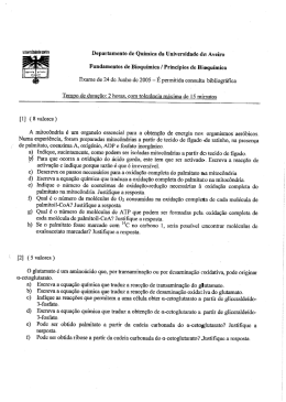 Departamento de Qu&iacute;mica da Universidade de Aveiro Fundamentos