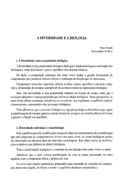 A diversidade e a biologia / Nuno Grande